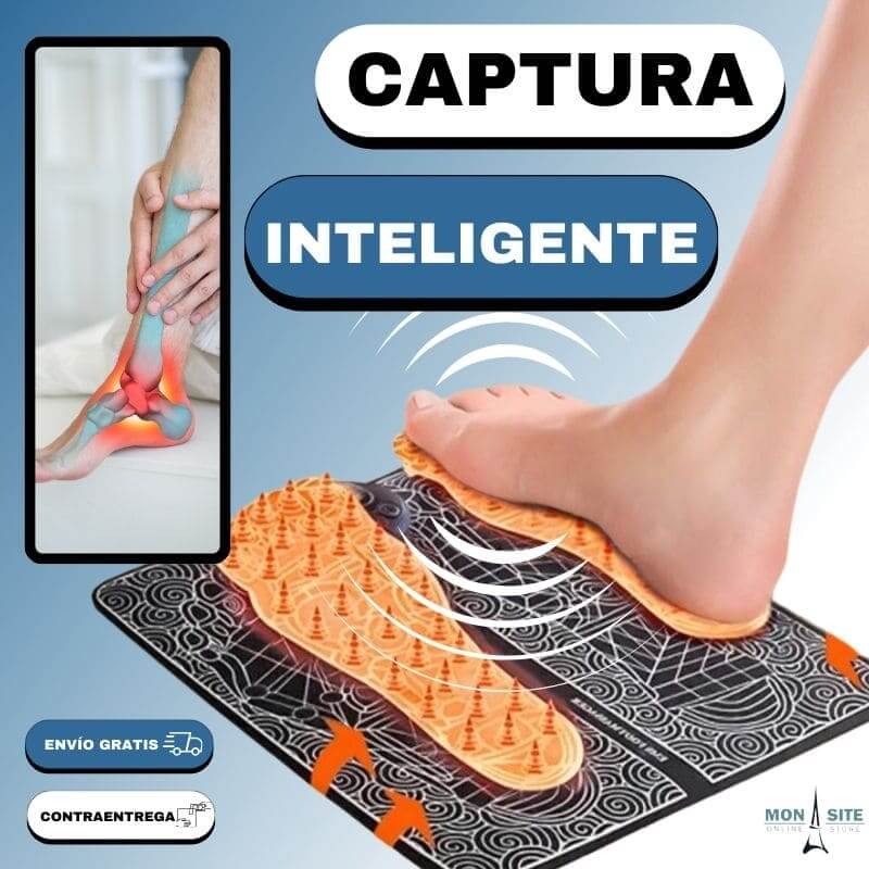 Alfombra Masajeadora Eléctrica EMS Portátil – Alivio del Dolor, la Tensión y la Hinchazón en los Pies 💆♂️ ¡Últimas unidades disponibles!