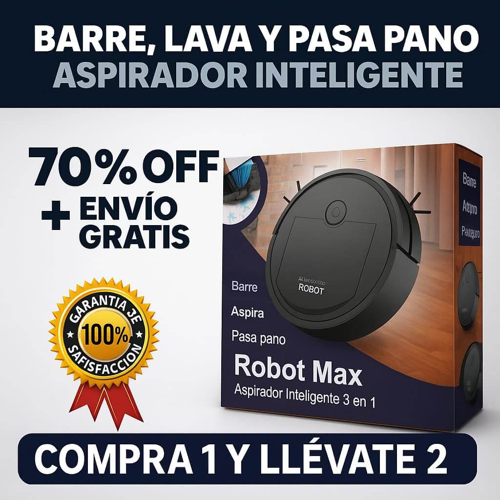 Robot de Limpieza 3 en 1 MaxClean® – ¡COMPRA 1 Y LLÉVATE 2 SOLO HOY! 🔥